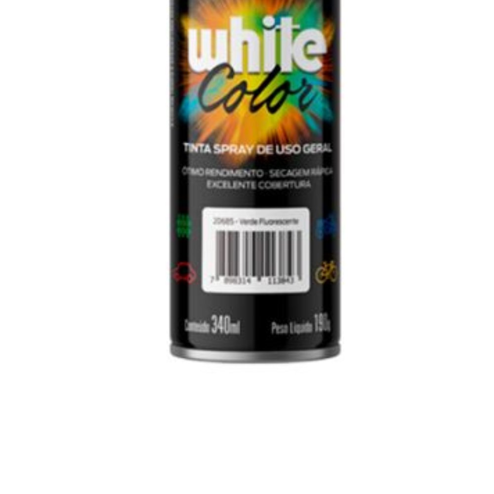 White Color Tinta Spray Verde Fluorescente 340ml 20685 Orbi